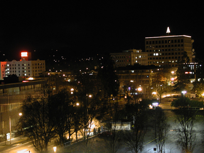 View from hotel in Eugene on route to Portland for Christmas