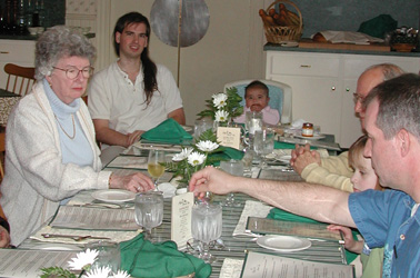 Anniversary dinner (Anne, Mark, Maya, Howard, Laura, Andrew)