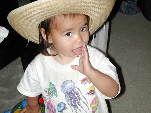 Maya in a hat