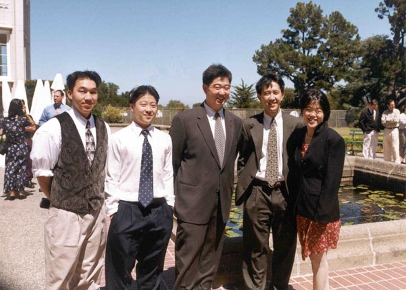 Shen boys+1: Timothy Shen, Jason Shen, Daniel, Joe, and Mie-Yun